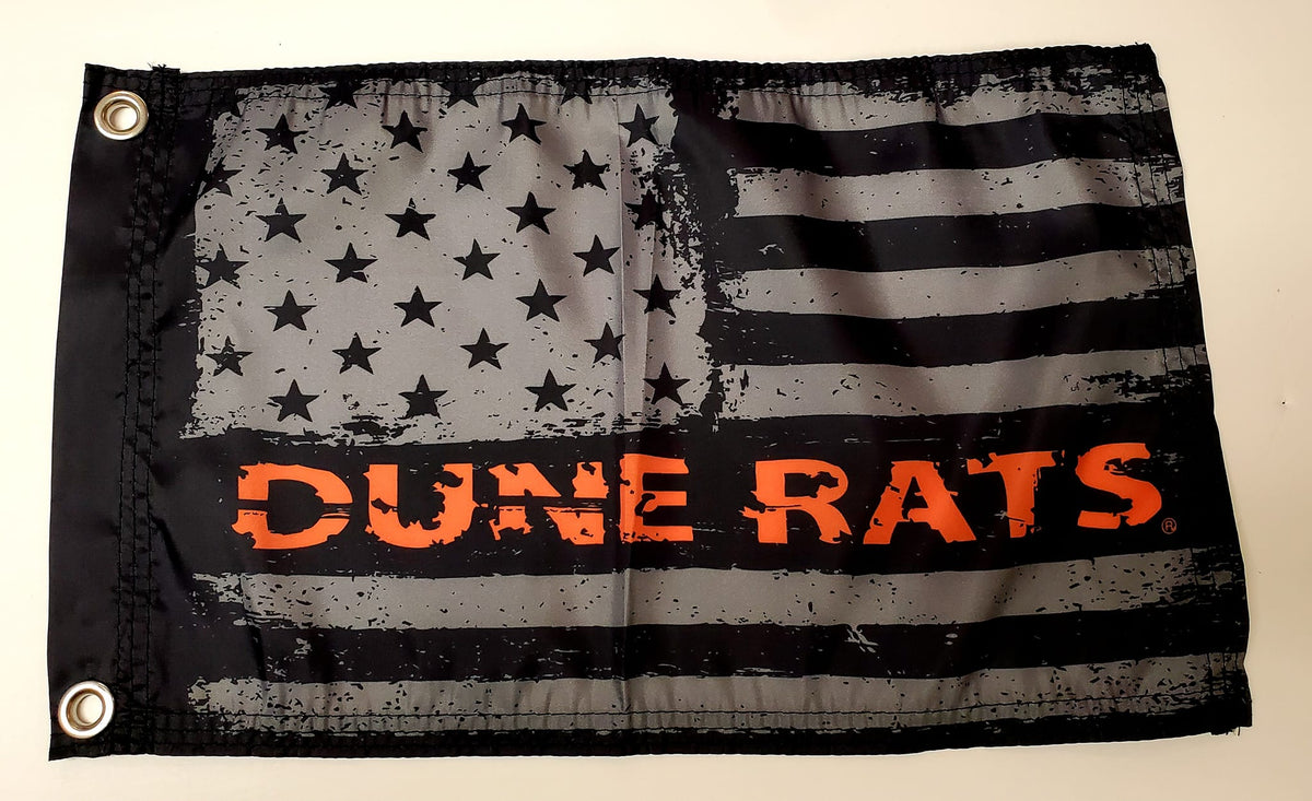 DuneRats Orange USA Custom ATV, UTV, MC Safety Whip Flag 12"x18" with