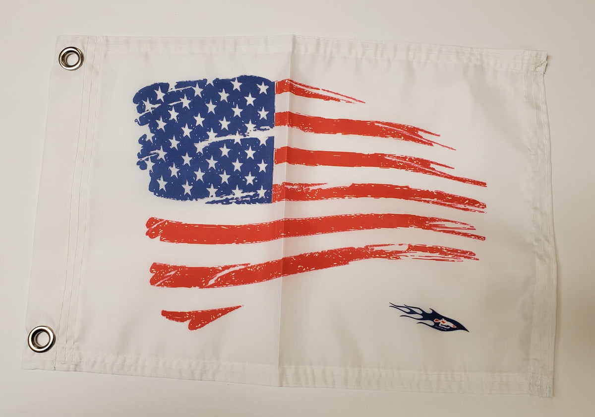DuneRats ATV, UTV, MC Safety Whip Flag Painted USA 12"x18" with Grom