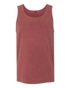 Adult Men's Brick Red Muscle T Style Tank with Sand Junkie #40 Design - Clothing