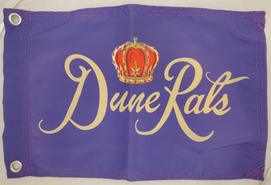 DuneRats® Crown Royal Purple Custom ATV, UTV, MC Safety Whip Flag 12