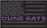 Large 3'x5' DuneRats® Purple Line Flag for RV, UTV, Sandrail