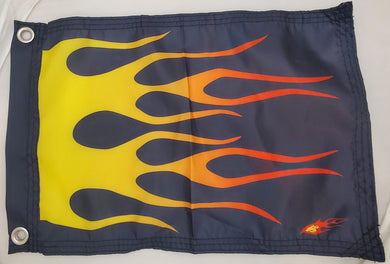 DuneRats® Red-Yellow Flames Custom ATV, UTV, MC Safety Whip Flag 12