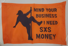 DuneRats® Mind Your Business Orange 12"x18" Safety Whip Flag with Sleeve