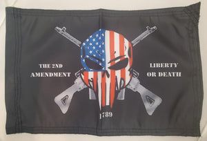 DuneRats® Punisher 2nd Amendment ATV, UTV, MC Safety 12"x18" Whip Flag with Sleeve