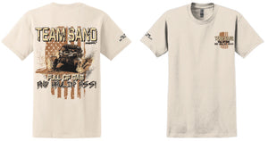 Adult Men's Tan T-Shirt - Team Sand Full of Gas, Haulin' Ass Design - Clothing