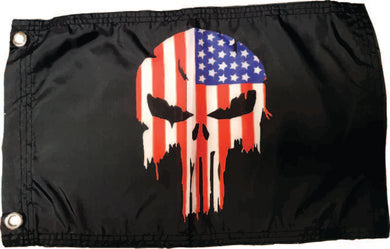 DuneRats ATV, UTV, MC Safety Whip Flag - Punisher USA Skull 12