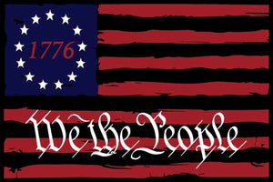 Large 3'x5' DuneRats® Flag for RV, UTV, Sandrail - We The People USA Flag