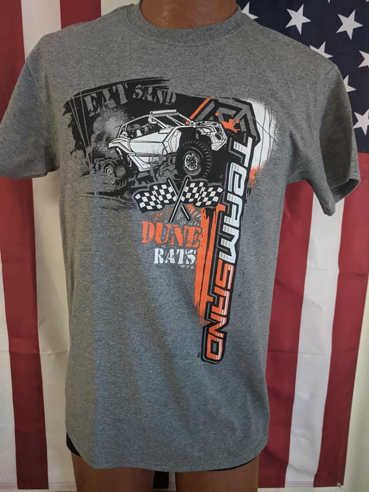 SALE!! Adult Men's Gray T-Shirt with Team Sand #1 - Clothing