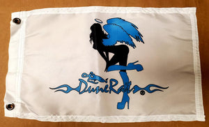DuneRats Custom Safety Whip Flag - Angel Woman Silhouette 12"X18" with Grommets