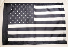 DuneRats ATV, UTV, MC Safety 12"x18" Whip Flag - Black & White USA American Flag with Sleeve