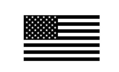 Medium 2'x3' Size Polyester Safety Flag for UTV, ATV, Sandrail RV USA Black & White American Flag