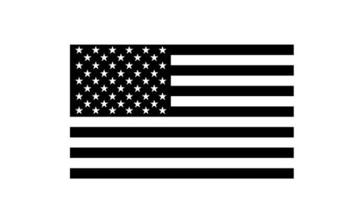 Medium 2'x3' Size Polyester Safety Flag for UTV, ATV, Sandrail RV USA Black & White American Flag