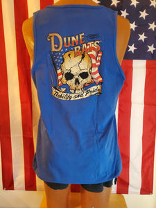 Adult Men's Blue Tank Top with Sand Junkie Nobility Design - Clothing