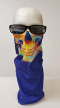 NEW Face Shield / Face Mask / Face Covering - Bright Skull with Blue