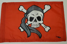 DuneRats ATV, UTV, MC Safety Whip Flag 12"x18" Skull & Crossbones with Sleeve