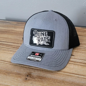 DuneRats Patch on Mesh Snap Back Hat in Gray & Black - Clothing Accessory
