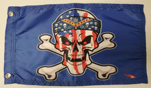 DuneRats ATV, UTV, MC Safety Whip Flag - Freedom USA Skull 12"x18" with Grommets