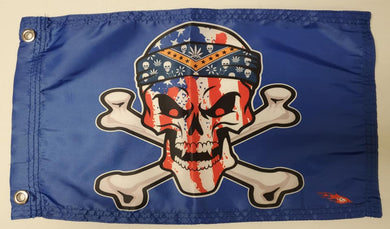 DuneRats ATV, UTV, MC Safety Whip Flag - Freedom USA Skull 12