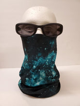 NEW Face Shield / Face Mask / Face Covering - Blue/Green Galaxy