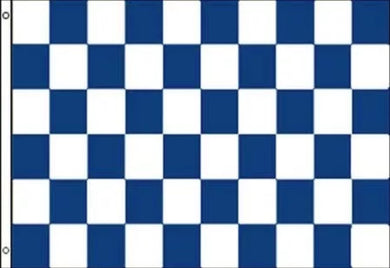 Large 3'x5' Flag for RV, UTV, Sandrail - Blue and White Check Checker Flag