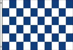 Large 3'x5' Flag for RV, UTV, Sandrail - Blue and White Check Checker Flag