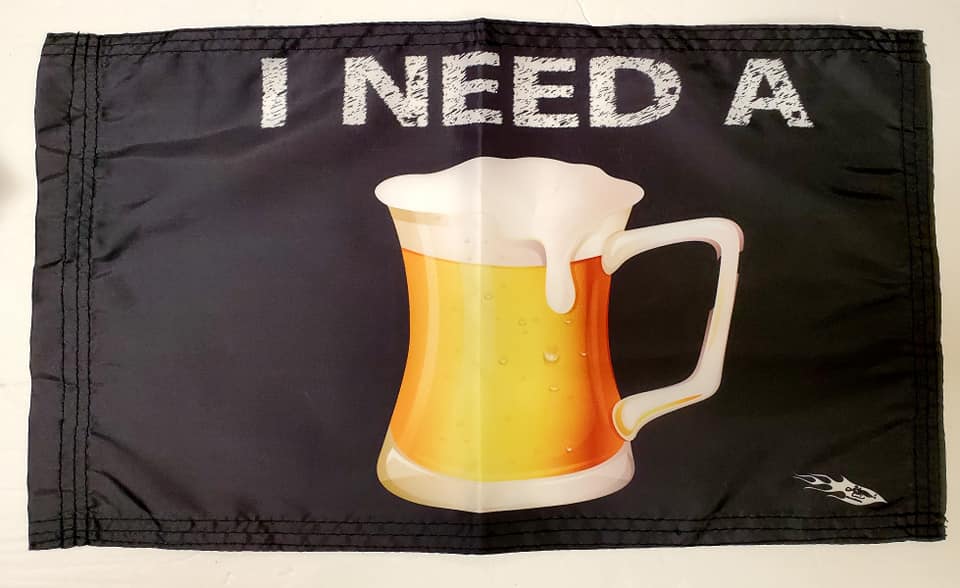 DuneRats Safety Whip Flag - I need a Beer! 12