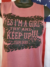 Team Sand "Yes I'm a Girl" Smoked Paprika Women's Tank top - Clothing