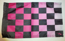 DuneRats Custom ATV, UTV, MC Safety 12"x18" Whip Flag - Pink Check with Sleeve