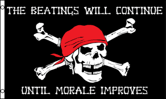 Large 3'x5' UTV, Sandrail, RV Polyester Flag - Pirate Morale