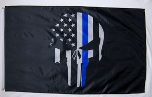 Medium 2'x3' DuneRats Polyester Flag for UTV ATV Sandrail RV - Blue Line Punisher