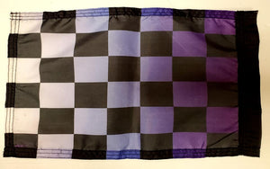 DuneRats ATV, UTV, MC Safety Whip Flag 12"x18" Purple Check with Sleeve