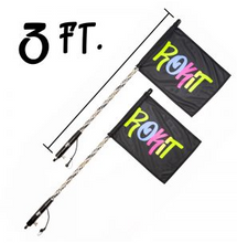 Pair of 3ft Gen3 ROKIT LED Bluetooth and Remote Lighted Whips
