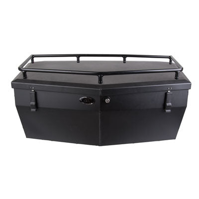 Ryfab Aluminum Cargo Box with Top Rack in Black fits UTV Can-Am Maverick Trail