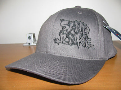 Sand Junkie Charcoal Gray FlexFit hat - Clothing Accessory