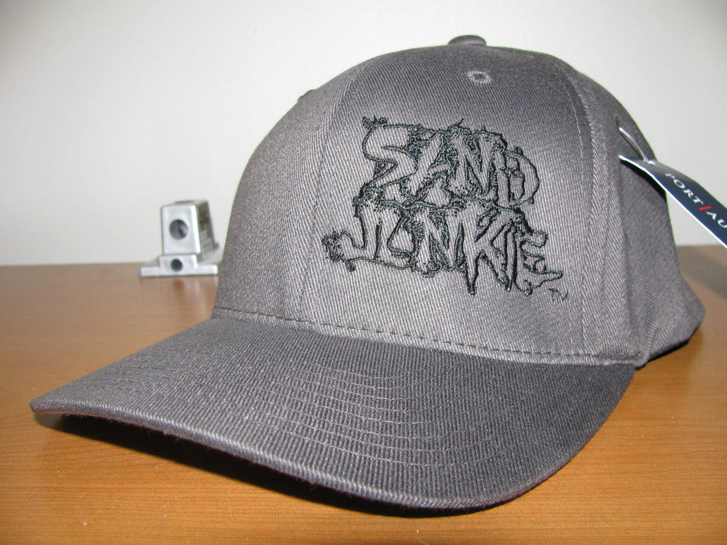 Sand Junkie Charcoal Gray FlexFit hat - Clothing Accessory