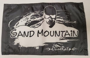 DuneRats Custom Safety Whip Flag - Sand Mountain Skull 12"x18" Flag with Sleeve