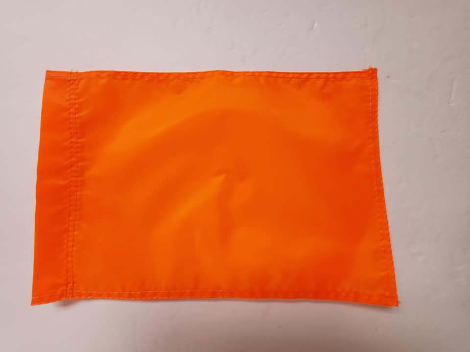 Orange Rectangle Pennant Safety Whip Flag for 1/2