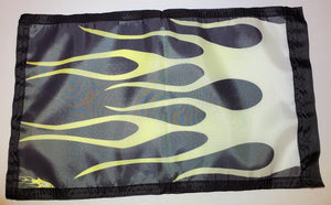 DuneRats ATV, UTV, MC Safety Whip Flag - Yellow Flame Fade 12"x18" with Sleeve