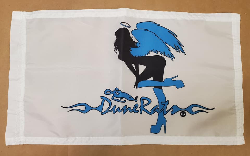 DuneRats Custom Safety Whip Flag - Angel Woman Silhouette 12