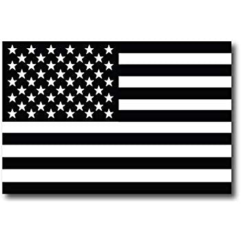 Large 3'x5' Flag for RV, UTV, Sandrail - Black & White American Flag