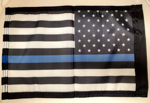 DuneRats ATV, UTV, MC Safety 12"x18" Whip Flag - USA Blue Line American Flag with Sleeve