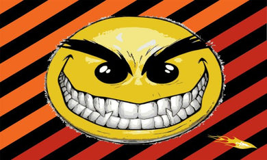 Large 3'x5' DuneRats® Flag for RV, UTV, Sandrail - Evil Smiley