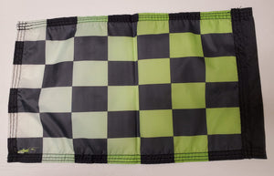 DuneRats Custom ATV, UTV, MC Safety Whip Flag - 12"x18" Green Check with Sleeve