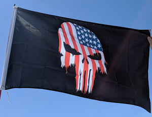 Large 3'x5' DuneRats Flag for RV, UTV, Sandrail - Punisher USA Flag